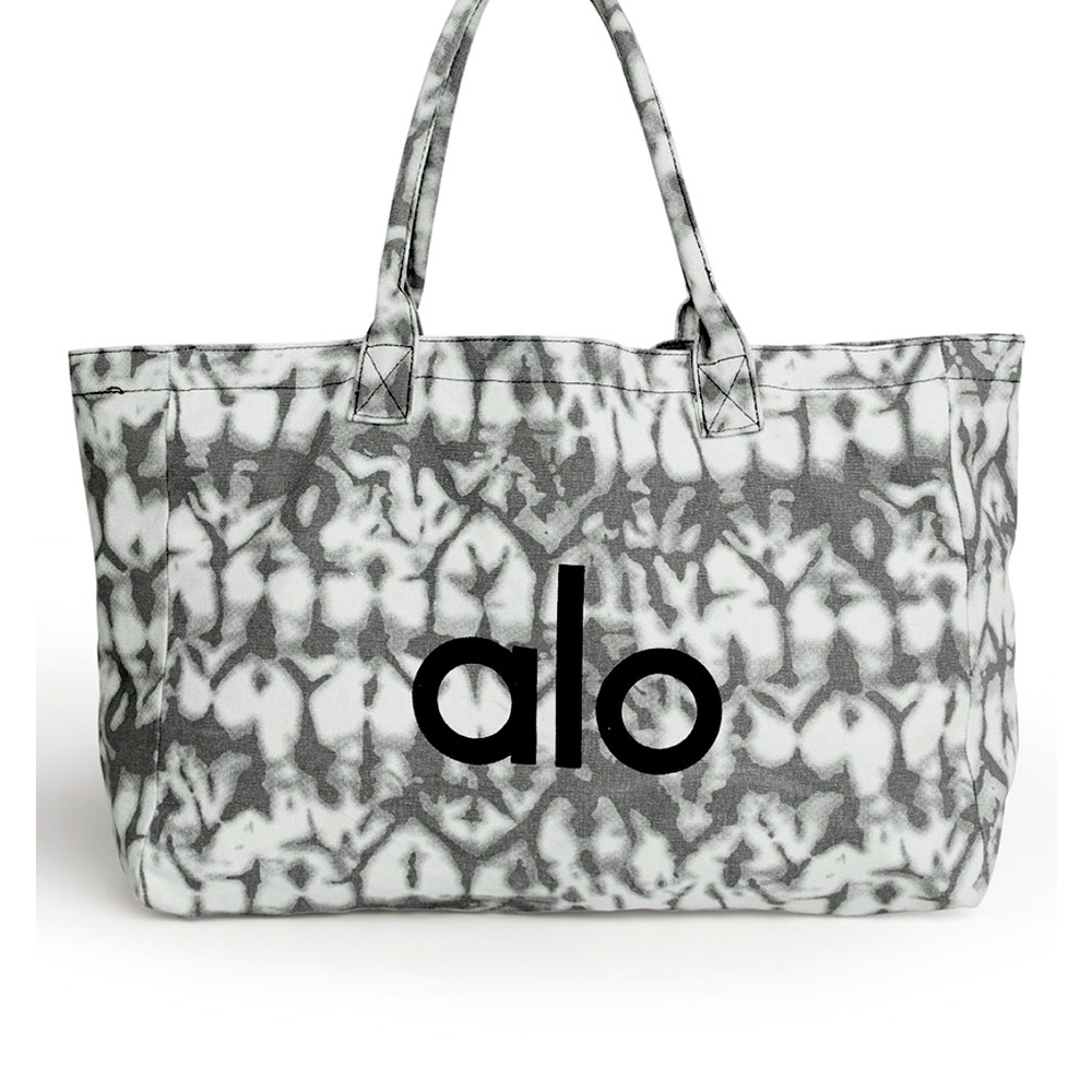 Alo Yoga Grey TieDye Shopper Gym Bag Travel Tote